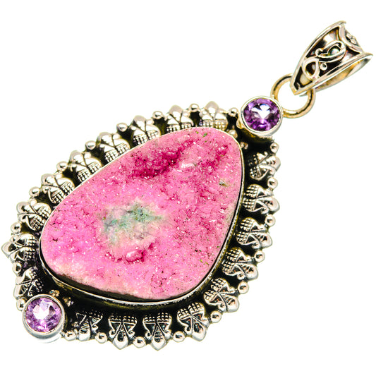 Cobalto Calcite Druzy Pendants handcrafted by Ana Silver Co - PD21872