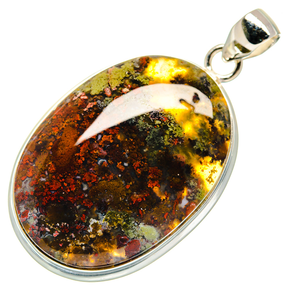 Indonesian Plume Agatge Pendants handcrafted by Ana Silver Co - PD22023 - Photo 2