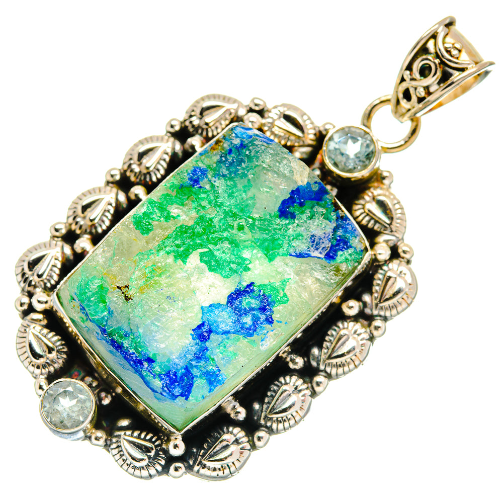 Azurite Malachite Pendants handcrafted by Ana Silver Co - PD22030