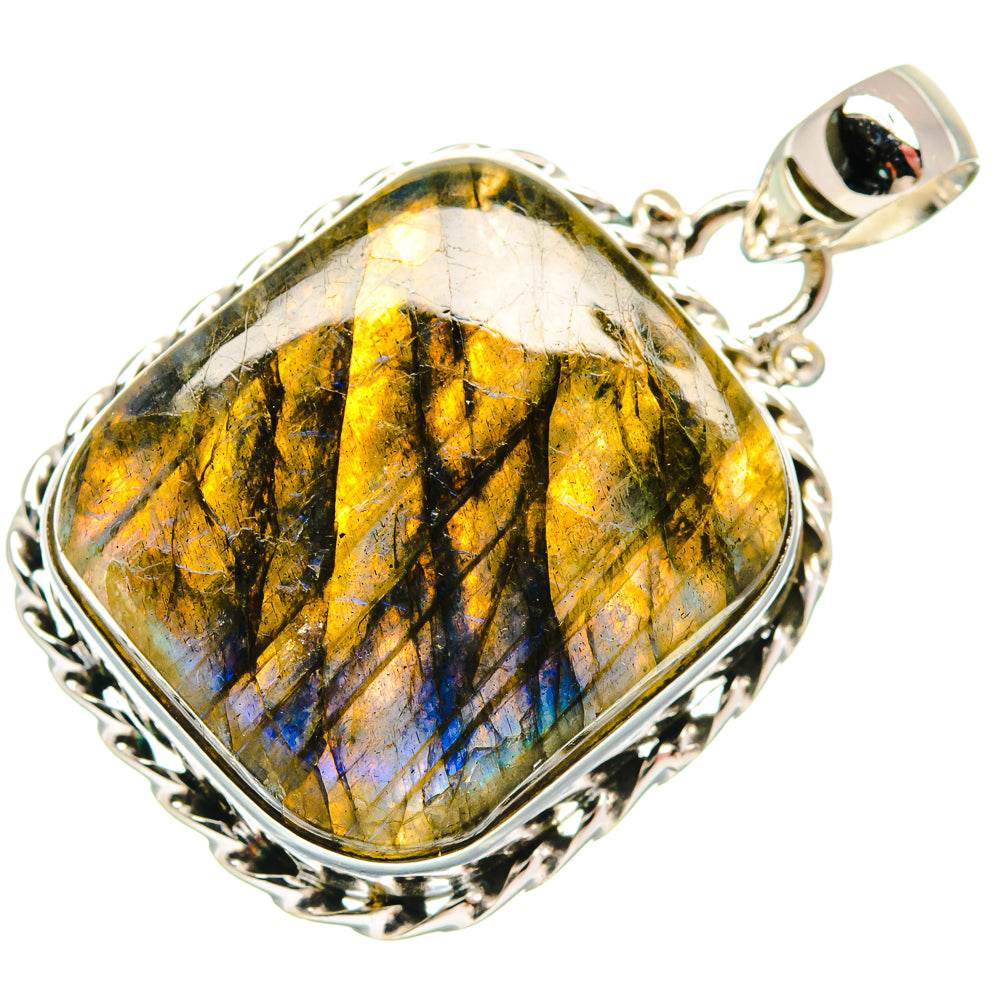 Labradorite Pendants handcrafted by Ana Silver Co - PD22066 - Photo 2