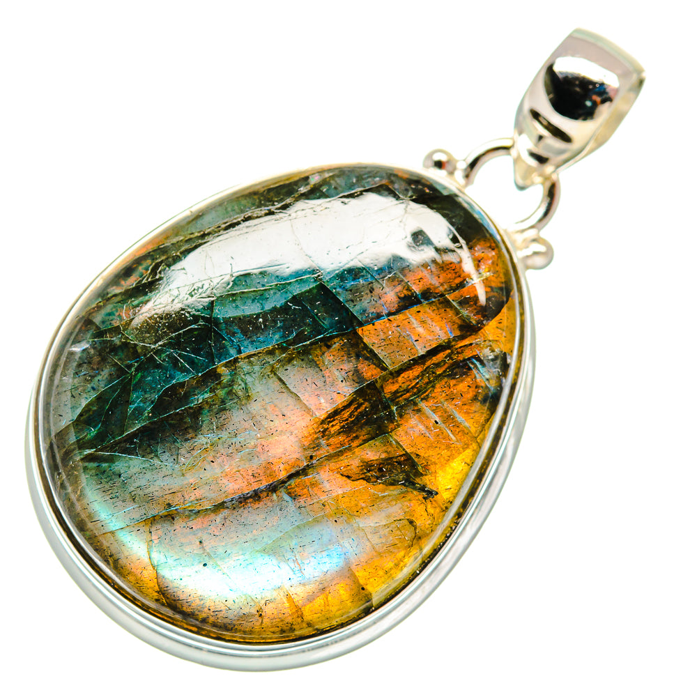 Labradorite Pendants handcrafted by Ana Silver Co - PD22075 - Photo 2