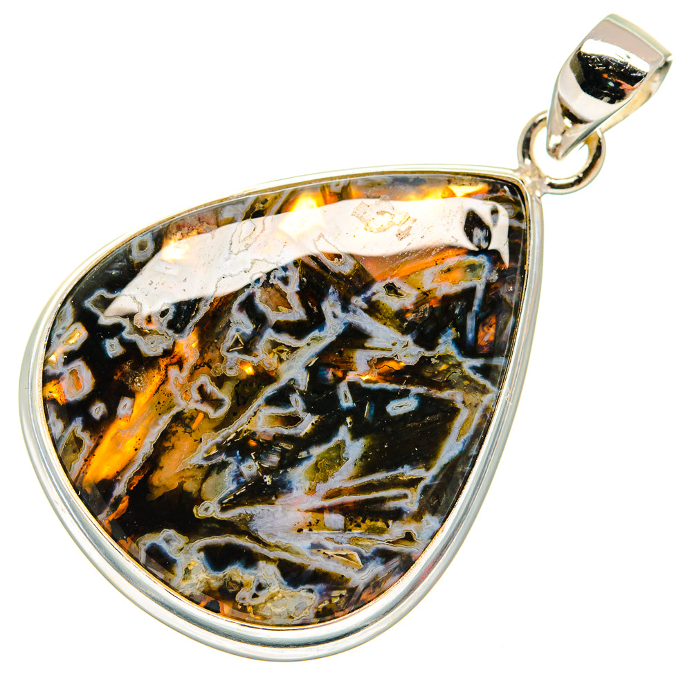 Turkish Tube Agate Pendants handcrafted by Ana Silver Co - PD22149 - Photo 2