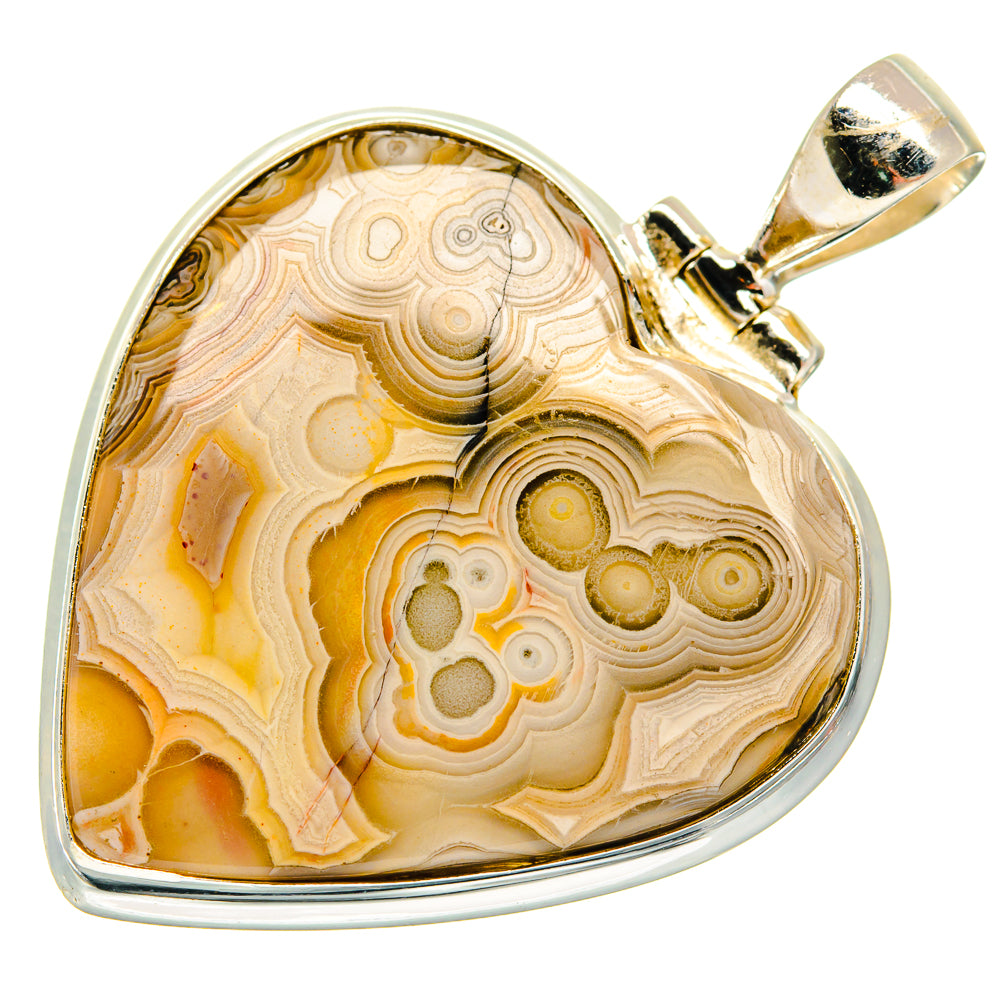 Laguna Lace Agate Pendants handcrafted by Ana Silver Co - PD22210