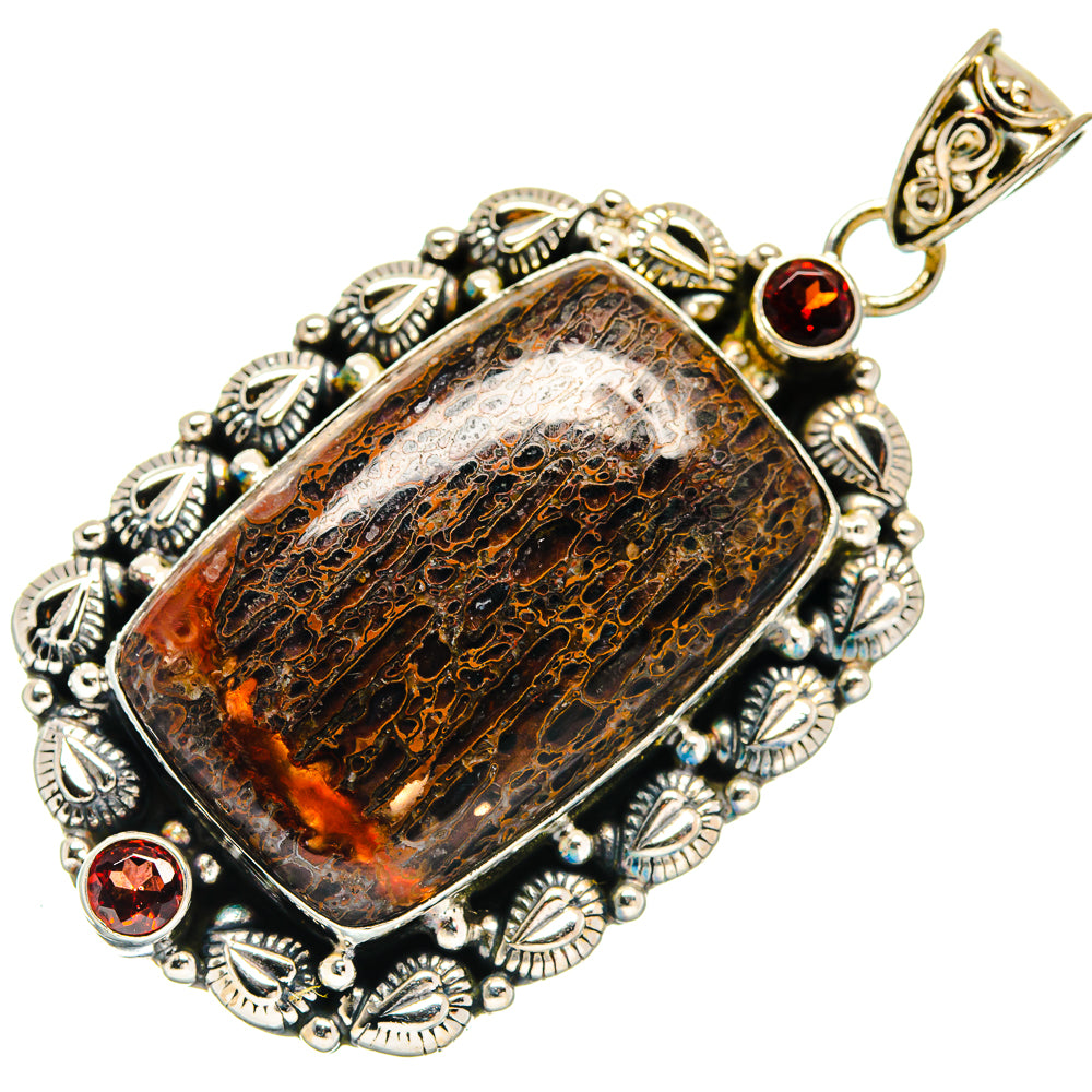 Dinosaur Bone Pendants handcrafted by Ana Silver Co - PD22260