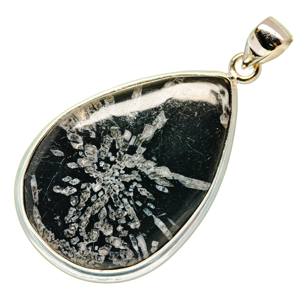 Chrysanthemum Stone Pendants handcrafted by Ana Silver Co - PD22462 - Photo 2