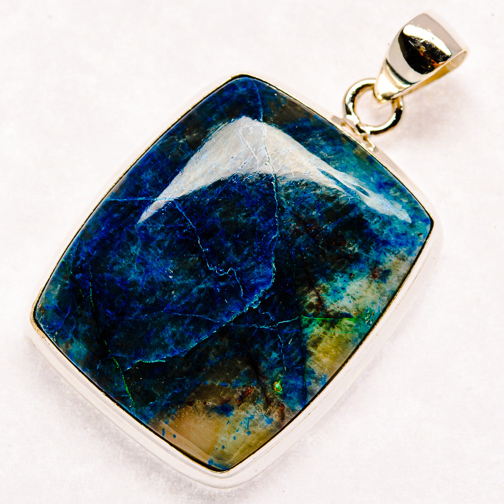 Chrysocolla In Quartz Pendants handcrafted by Ana Silver Co - PD22512 - Photo 2