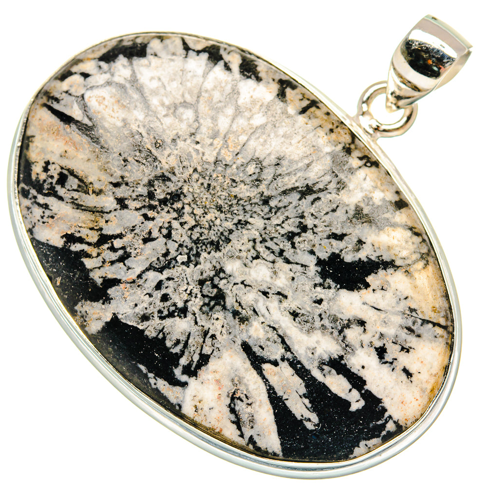 Chrysanthemum Stone Pendants handcrafted by Ana Silver Co - PD22552 - Photo 2