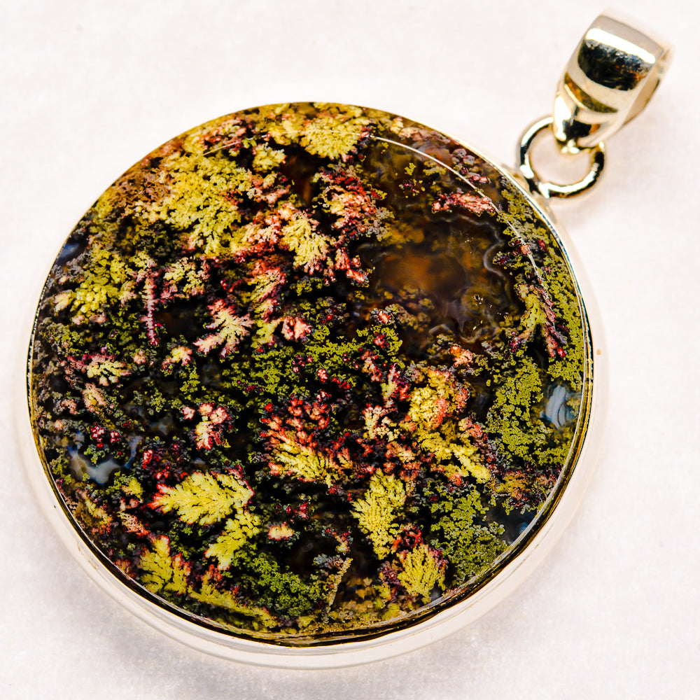 Indonesian Plume Agate Pendants handcrafted by Ana Silver Co - PD22583