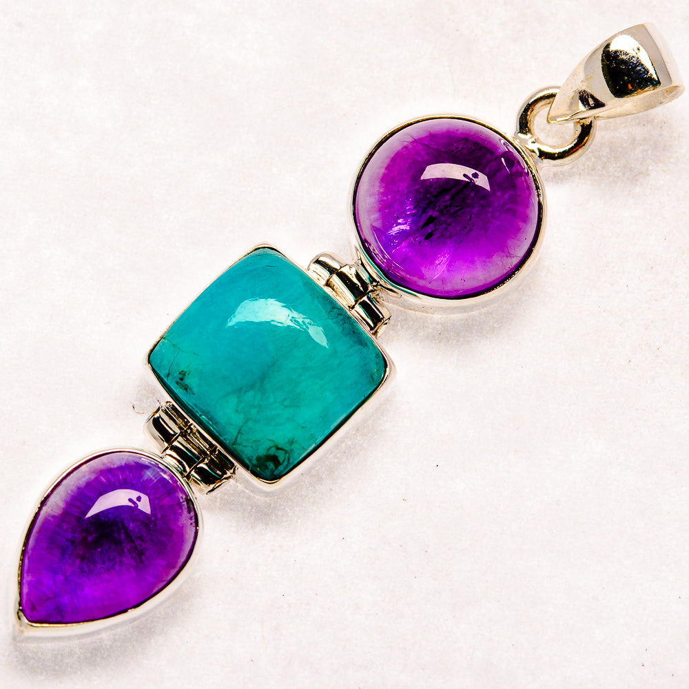 Chrysocolla Pendants handcrafted by Ana Silver Co - PD22643 - Photo 2