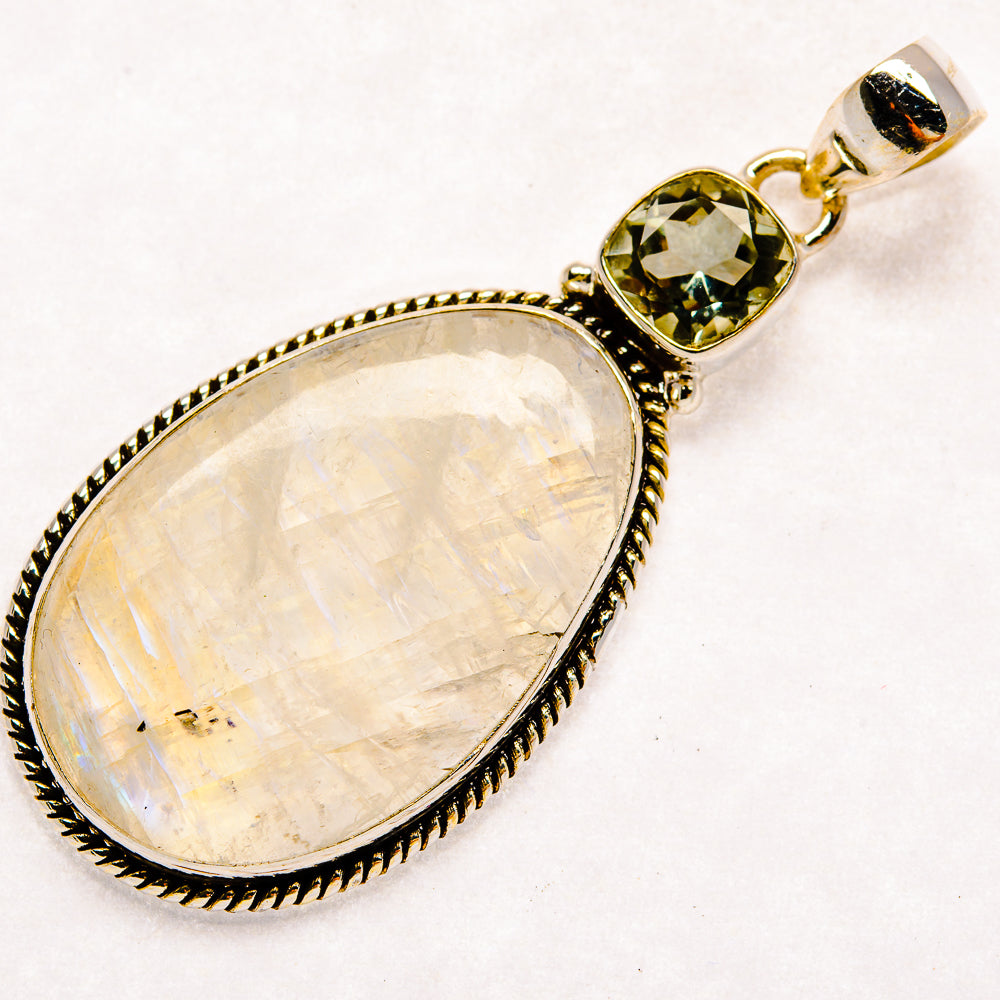 Rainbow Moonstone Pendants handcrafted by Ana Silver Co - PD22666