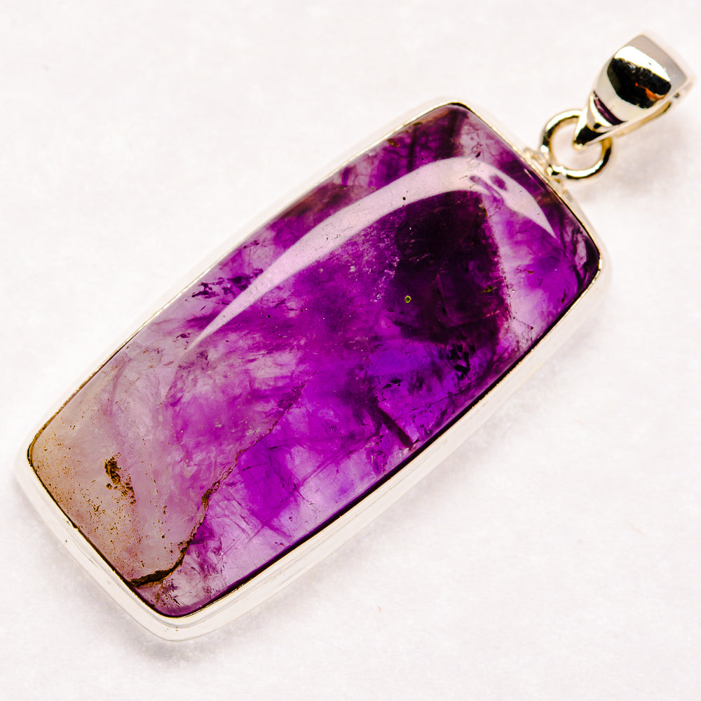 Chevron Amethyst Pendants handcrafted by Ana Silver Co - PD22707 - Photo 2