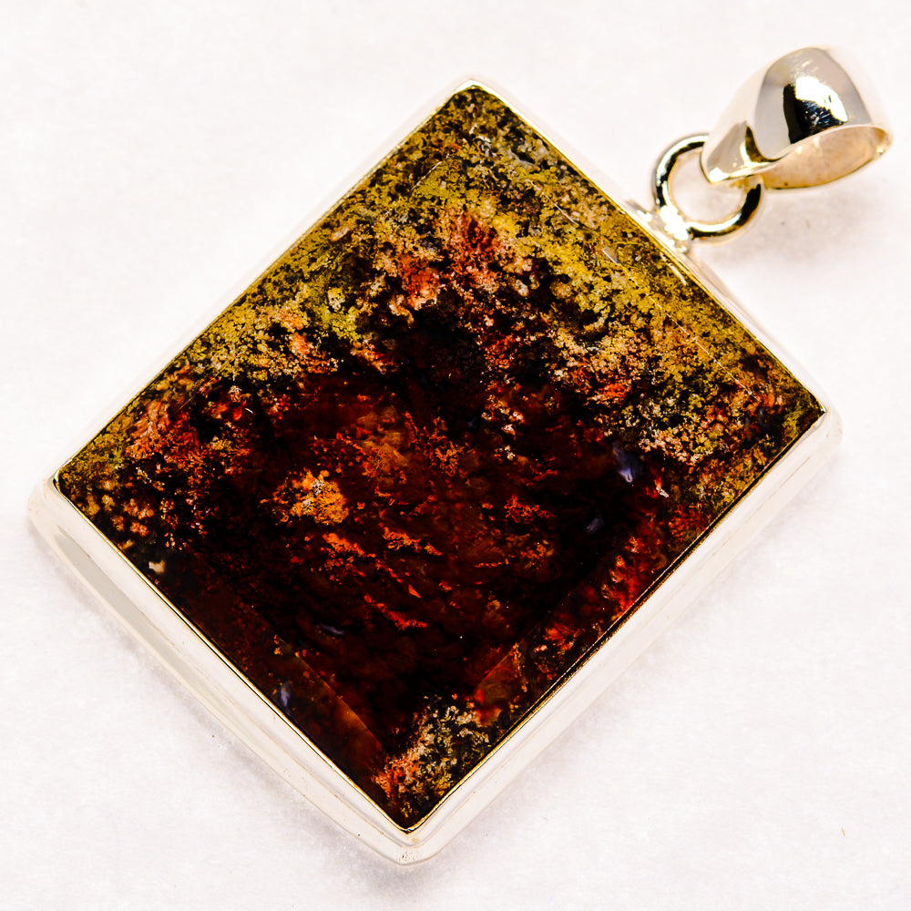 Indonesian Plume Agate Pendants handcrafted by Ana Silver Co - PD22714 - Photo 2