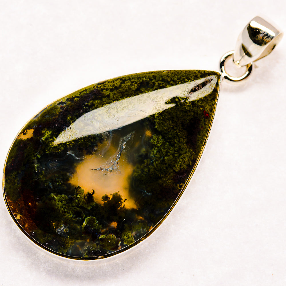 Indonesian Plume Agate Pendants handcrafted by Ana Silver Co - PD22720