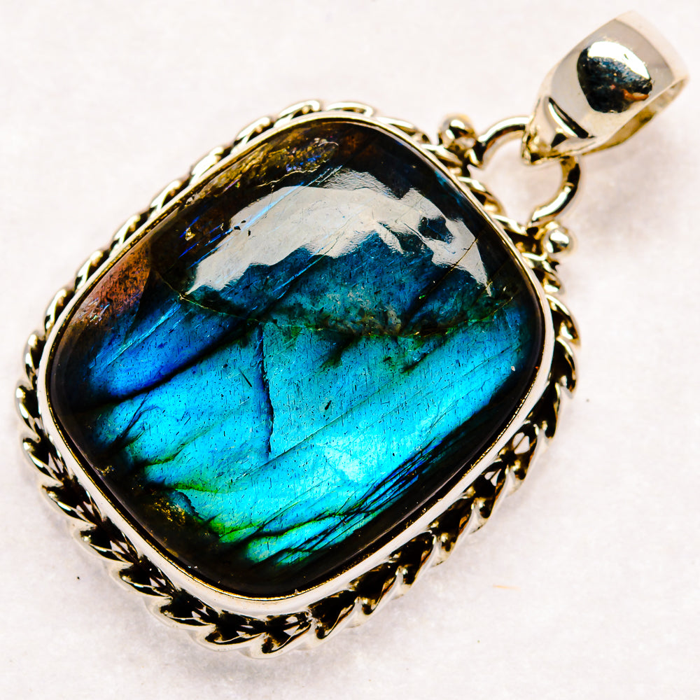 Labradorite Pendants handcrafted by Ana Silver Co - PD22740 - Photo 2