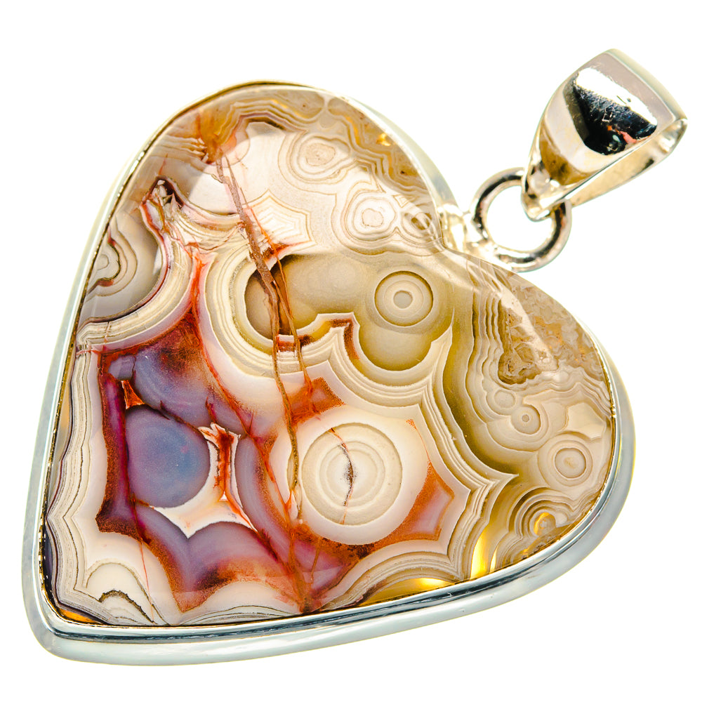 Laguna Lace Agate Pendants handcrafted by Ana Silver Co - PD22766 - Photo 2