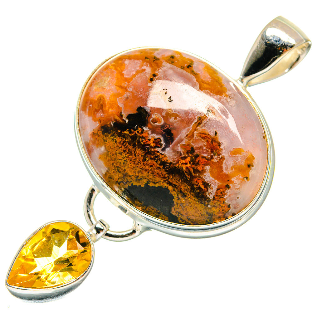 Plume Agate Pendants handcrafted by Ana Silver Co - PD22768 - Photo 2