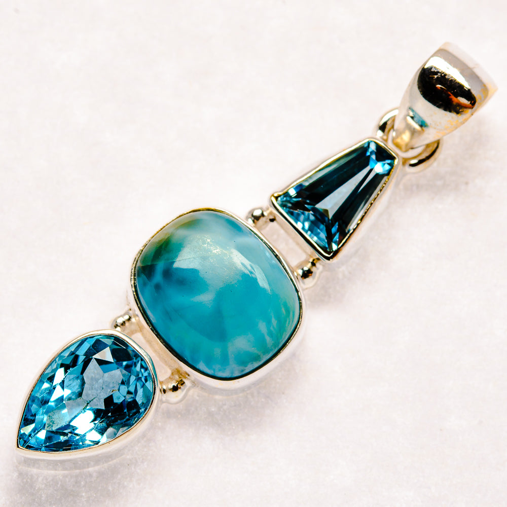 Larimar Pendants handcrafted by Ana Silver Co - PD22797 - Photo 2