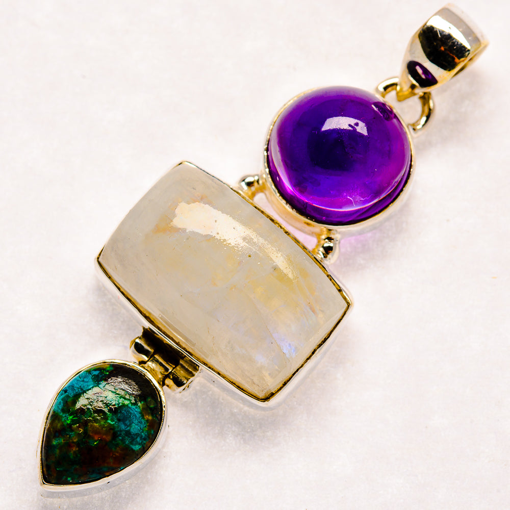 Rainbow Moonstone Pendants handcrafted by Ana Silver Co - PD22798 - Photo 2