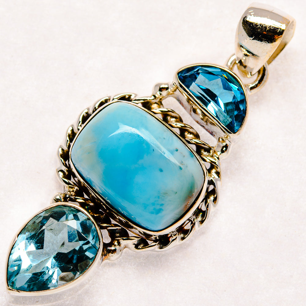 Larimar Pendants handcrafted by Ana Silver Co - PD22804 - Photo 2