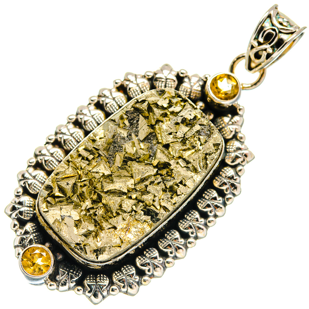 Pyrite Pendants handcrafted by Ana Silver Co - PD22821 - Photo 2