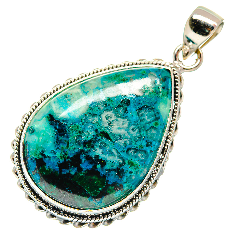 Chrysocolla In Quartz Pendants handcrafted by Ana Silver Co - PD22835 - Photo 2