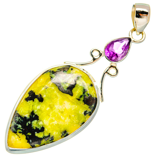 African Green Opal Pendants handcrafted by Ana Silver Co - PD22869 - Photo 2