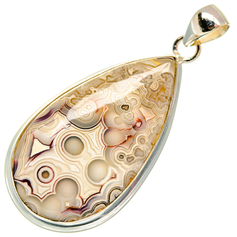 Laguna Lace Agate Pendants handcrafted by Ana Silver Co - PD22872 - Photo 2