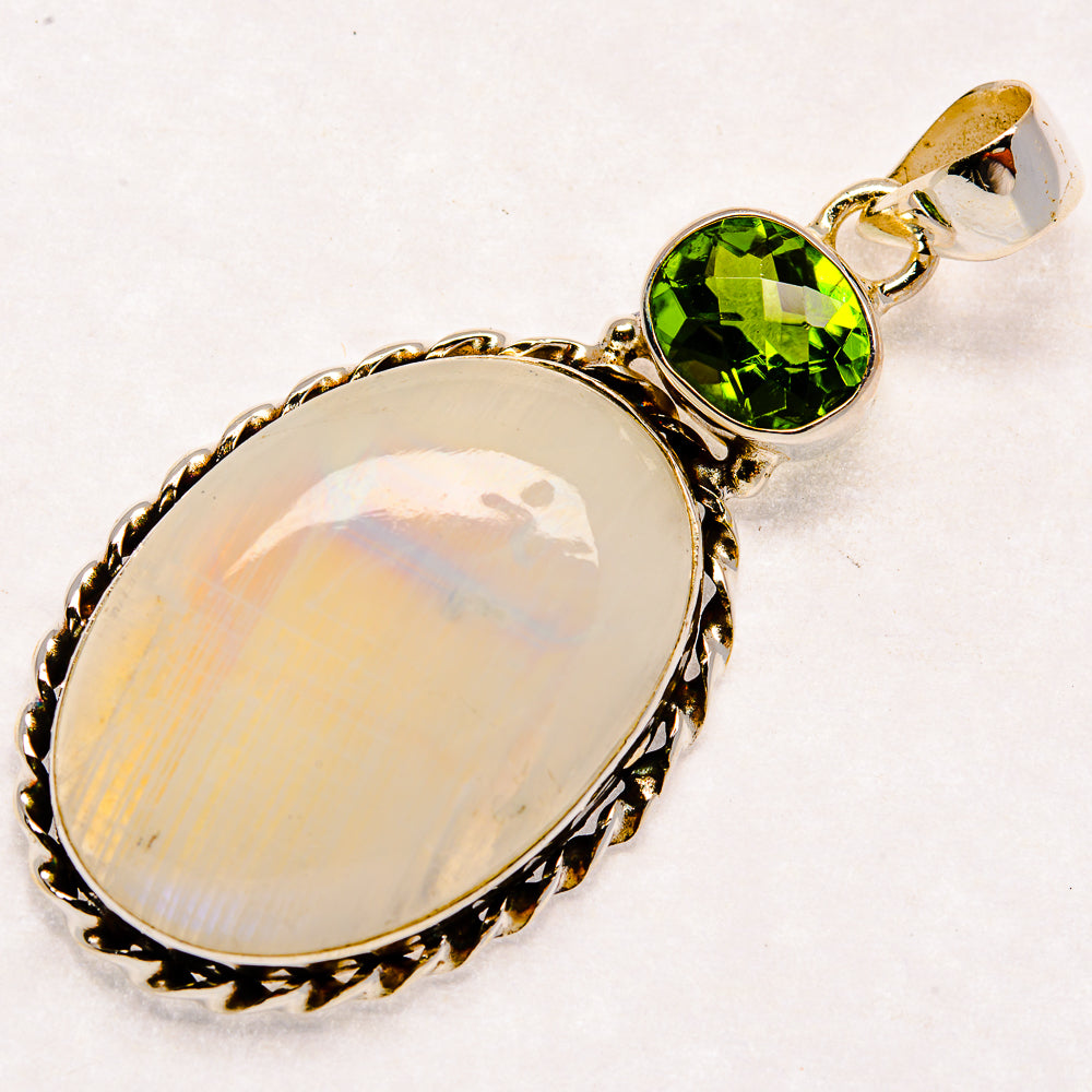 Rainbow Moonstone Pendants handcrafted by Ana Silver Co - PD22884 - Photo 2