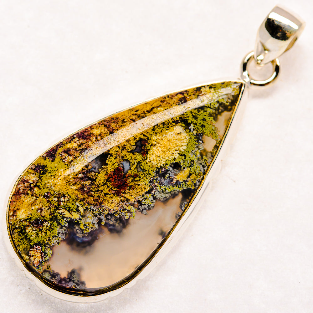 Indonesian Plume Agate Pendants handcrafted by Ana Silver Co - PD22916 - Photo 2