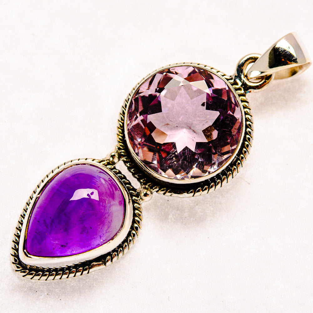 Morganite Pendants handcrafted by Ana Silver Co - PD22926 - Photo 2