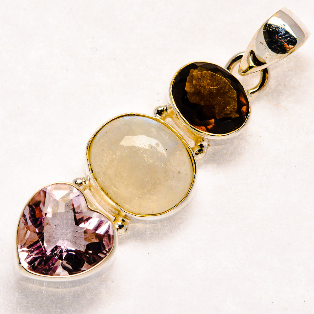 Rainbow Moonstone Pendants handcrafted by Ana Silver Co - PD22937 - Photo 2