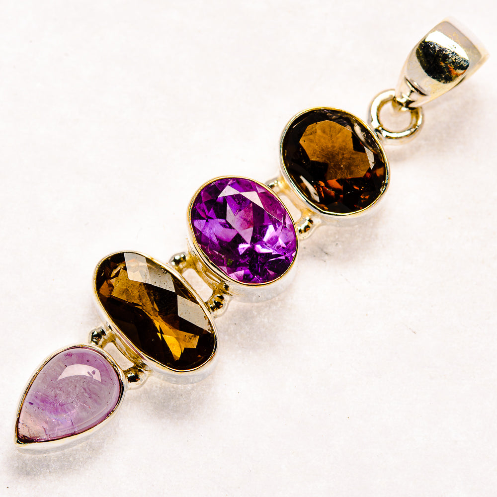 Smoky Quartz Pendants handcrafted by Ana Silver Co - PD22945 - Photo 2