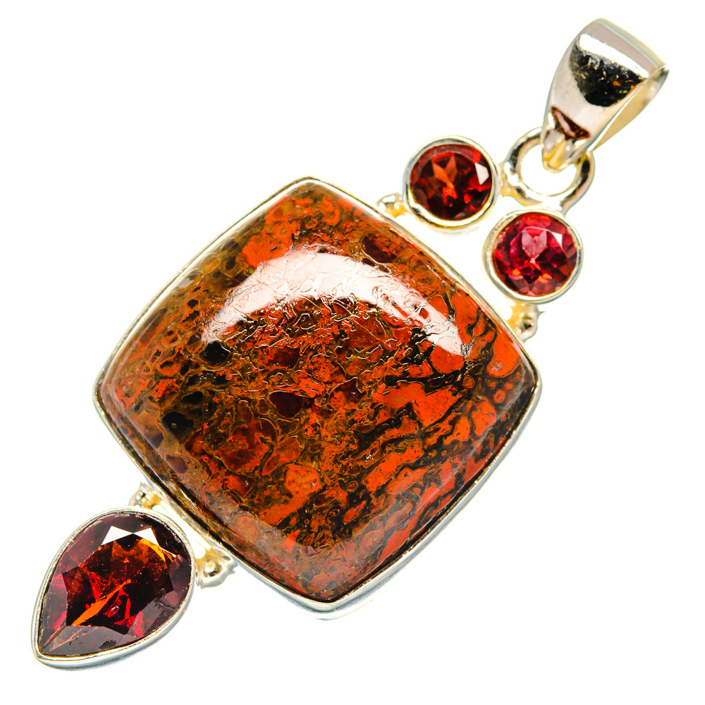 Moroccan Agate Pendants handcrafted by Ana Silver Co - PD22976 - Photo 2