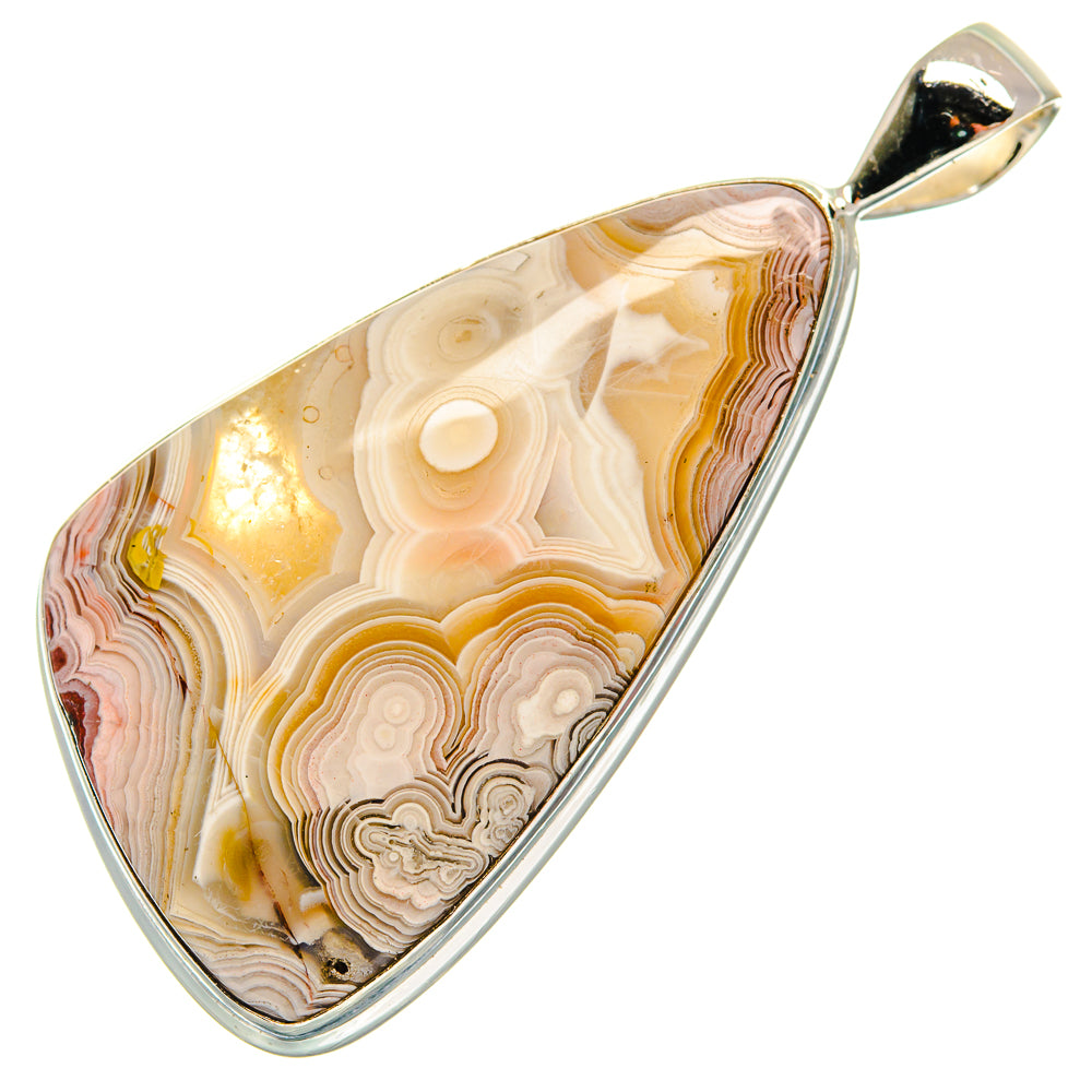 Laguna Lace Agate Pendants handcrafted by Ana Silver Co - PD23017 - Photo 2