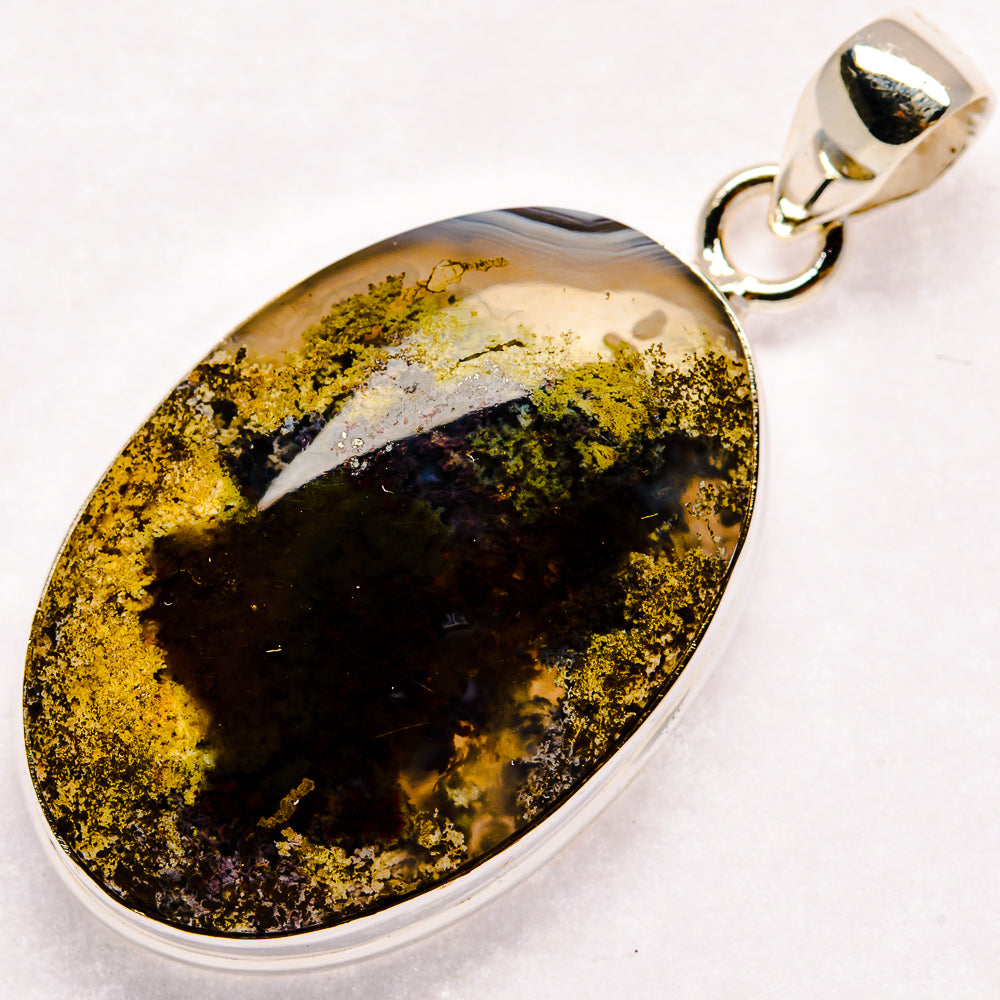 Indonesian Plume Agate Pendants handcrafted by Ana Silver Co - PD23030 - Photo 2