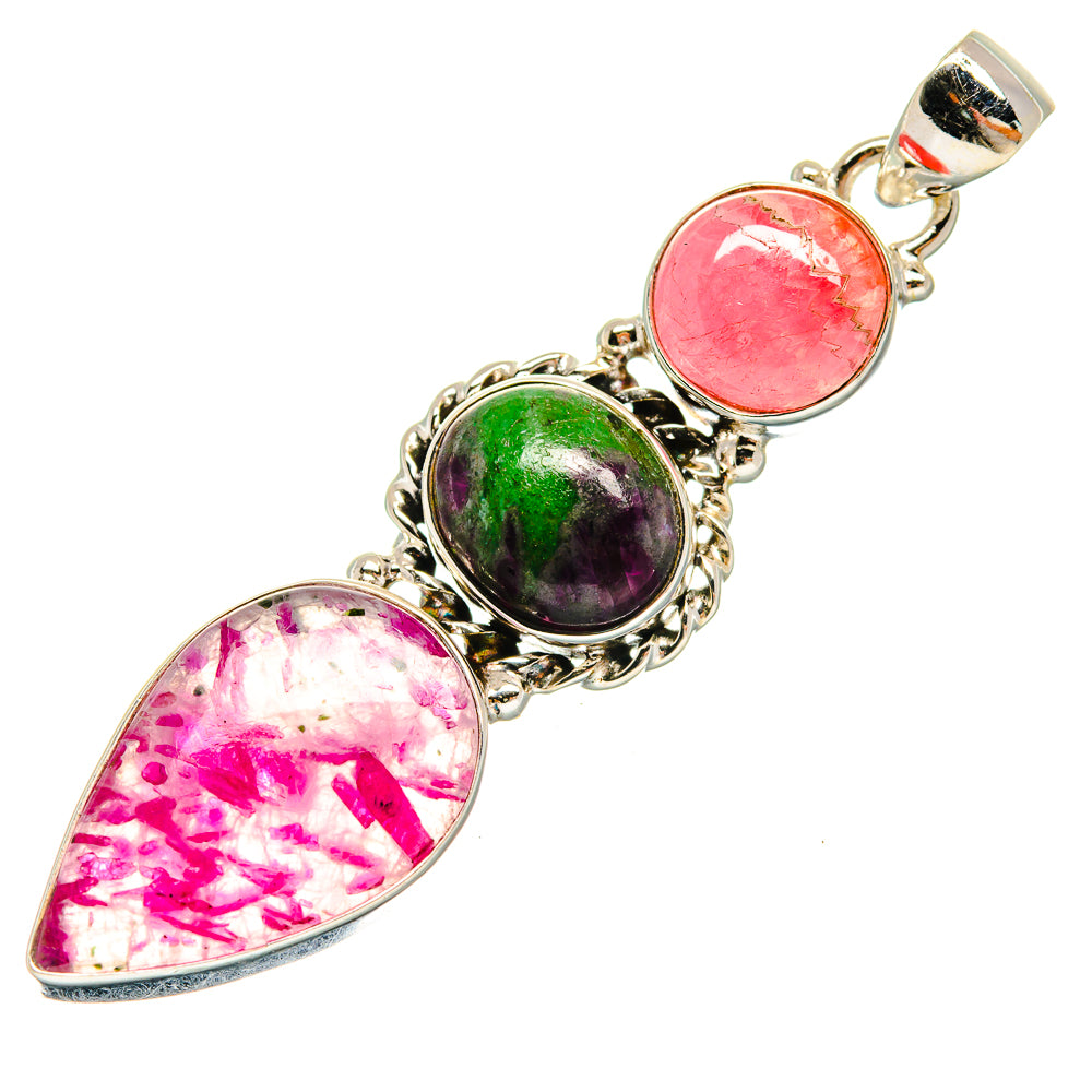 Pink Agate Pendants handcrafted by Ana Silver Co - PD23067 - Photo 2