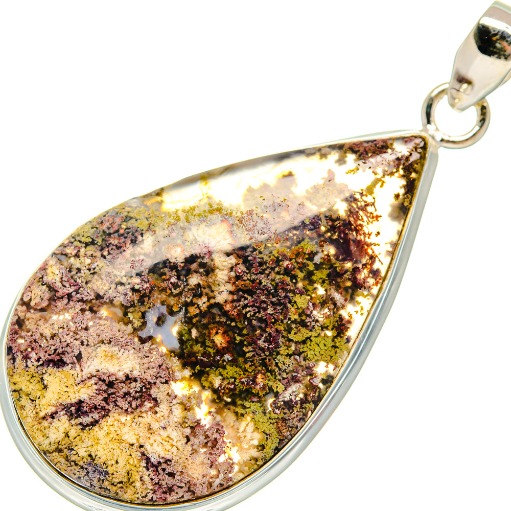 Indonesian Plume Agate Pendants handcrafted by Ana Silver Co - PD23101 - Photo 2