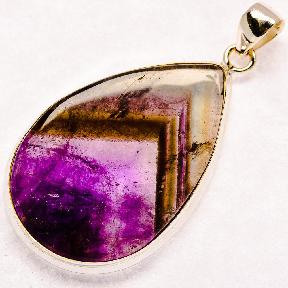 Chevron Amethyst Pendants handcrafted by Ana Silver Co - PD23131 - Photo 2
