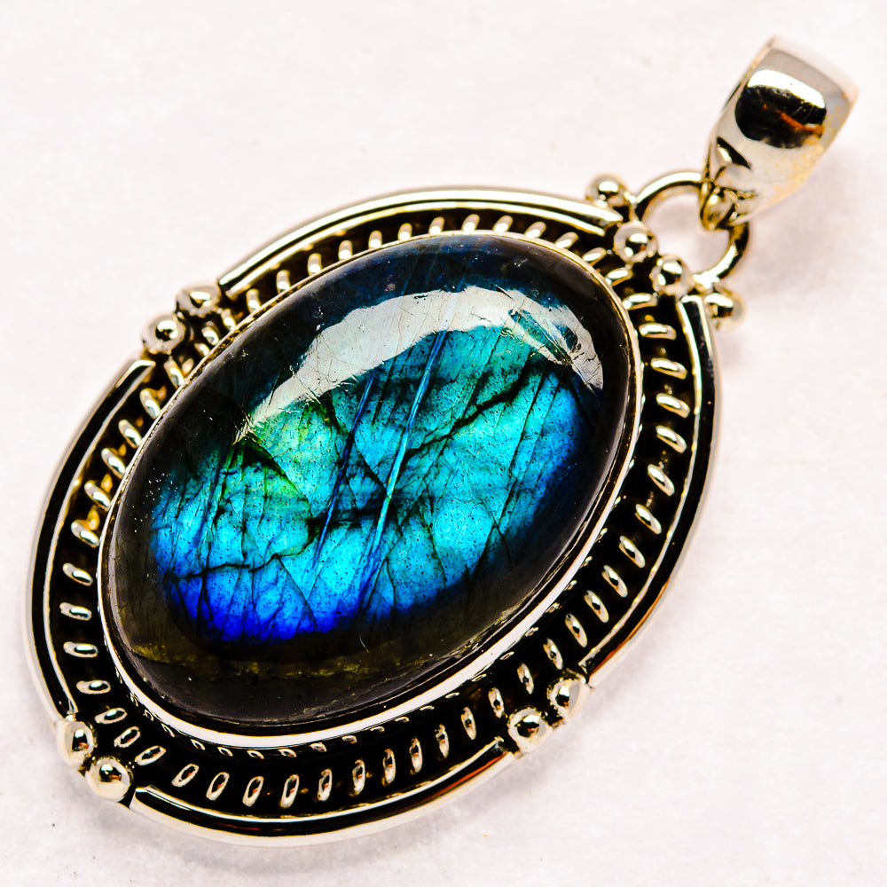 Labradorite Pendants handcrafted by Ana Silver Co - PD23140 - Photo 2