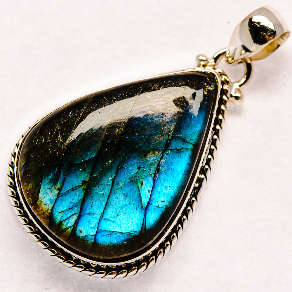 Labradorite Pendants handcrafted by Ana Silver Co - PD23146 - Photo 2