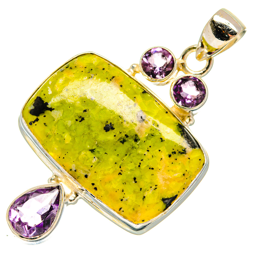 African Green Opal Pendants handcrafted by Ana Silver Co - PD23158 - Photo 2