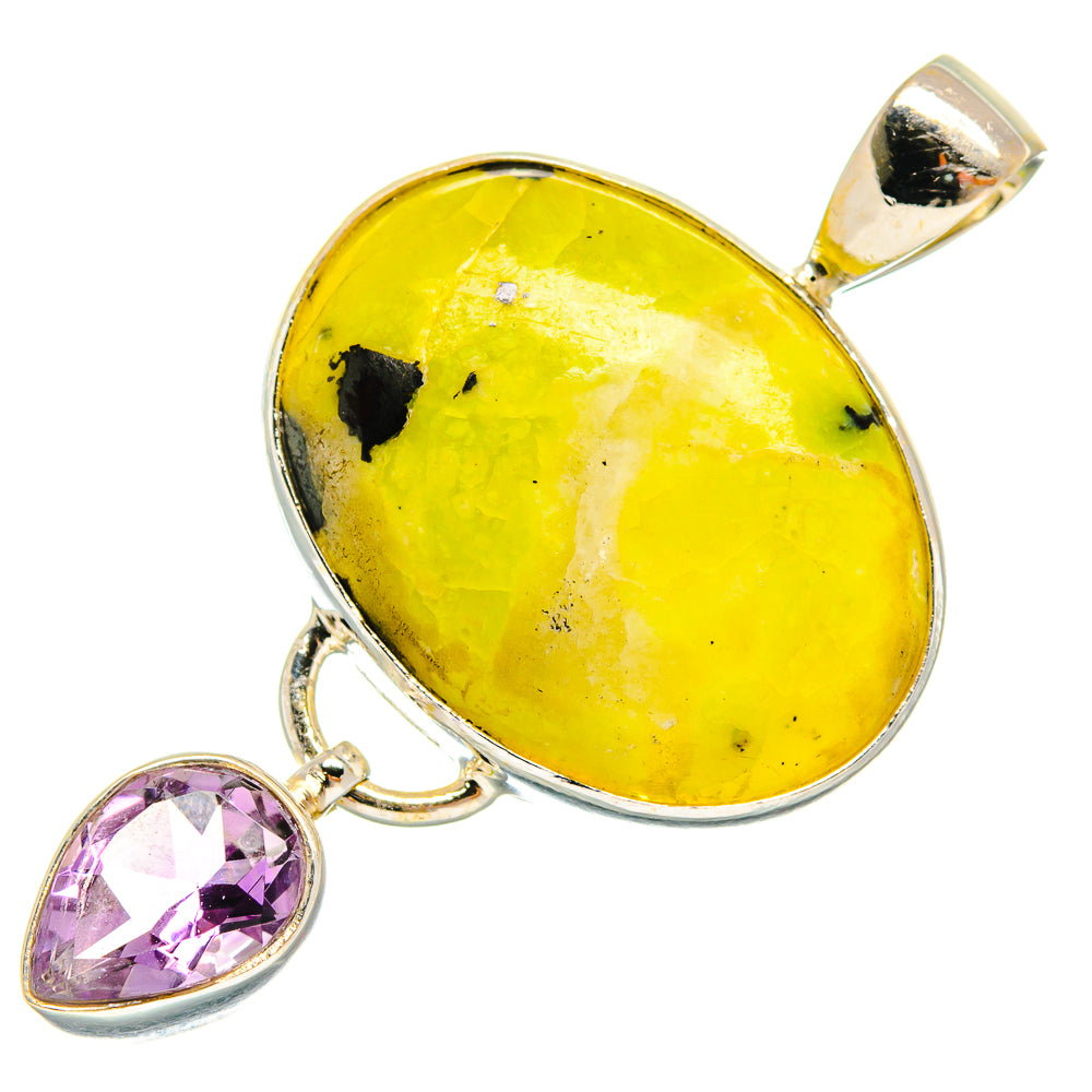 African Green Opal Pendants handcrafted by Ana Silver Co - PD23178 - Photo 2