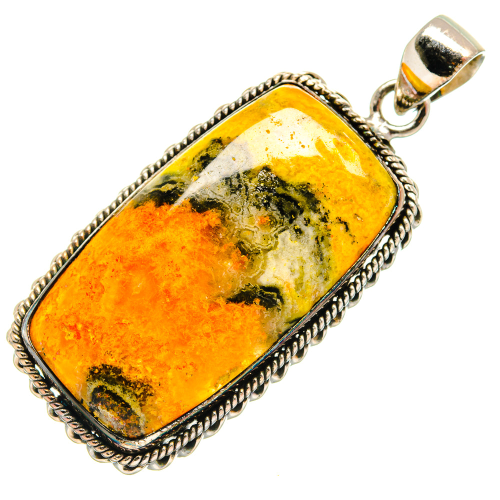 Bumble Bee Jasper Pendants handcrafted by Ana Silver Co - PD23255 - Photo 2