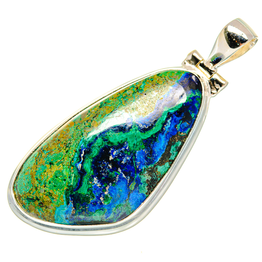 Azurite Malachite Pendants handcrafted by Ana Silver Co - PD23294 - Photo 2