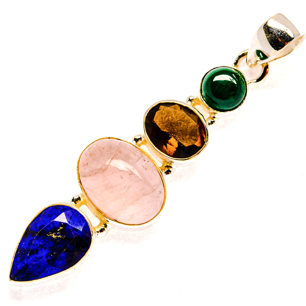 Rose Quartz Pendants handcrafted by Ana Silver Co - PD23333 - Photo 2