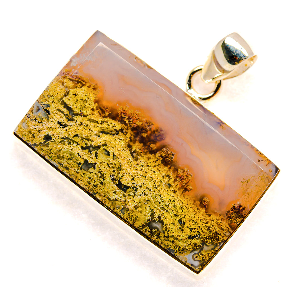 Plume Agate Pendants handcrafted by Ana Silver Co - PD23436 - Photo 2