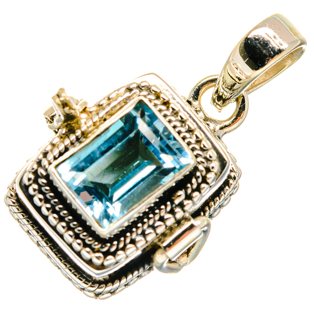 Blue Topaz Pendants handcrafted by Ana Silver Co - PD23484 - Photo 2
