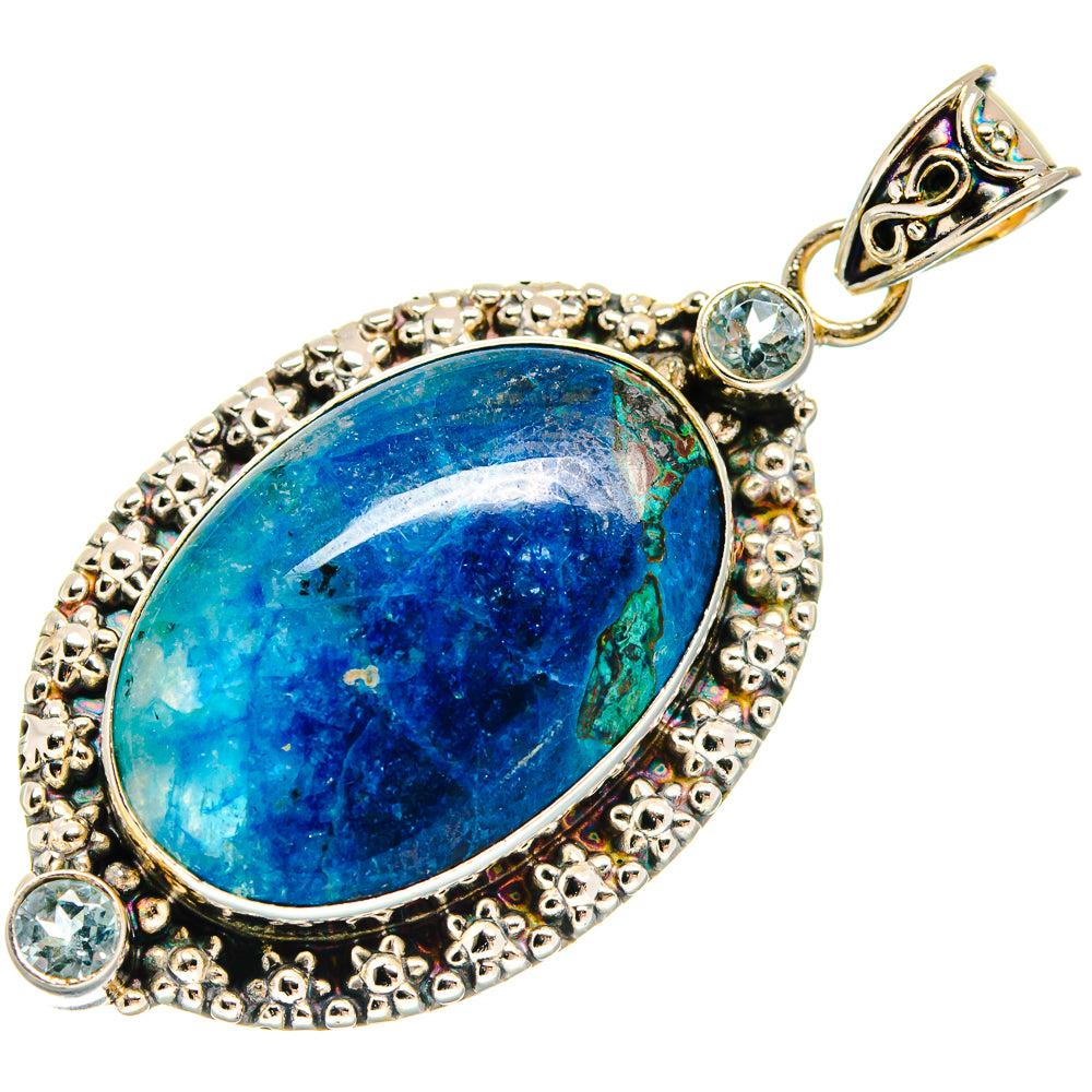 Azurite Pendants handcrafted by Ana Silver Co - PD23501 - Photo 2