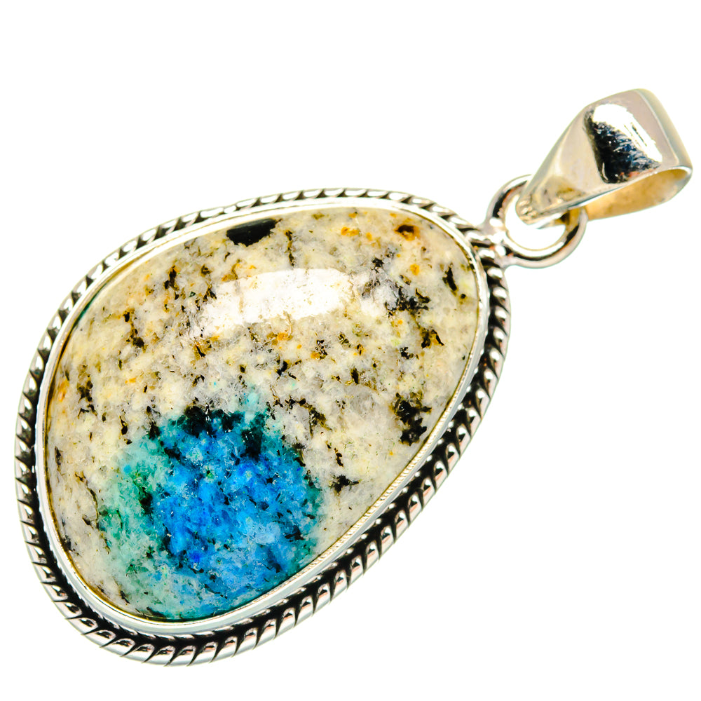 K2 Blue Azurite Pendants handcrafted by Ana Silver Co - PD23507 - Photo 2