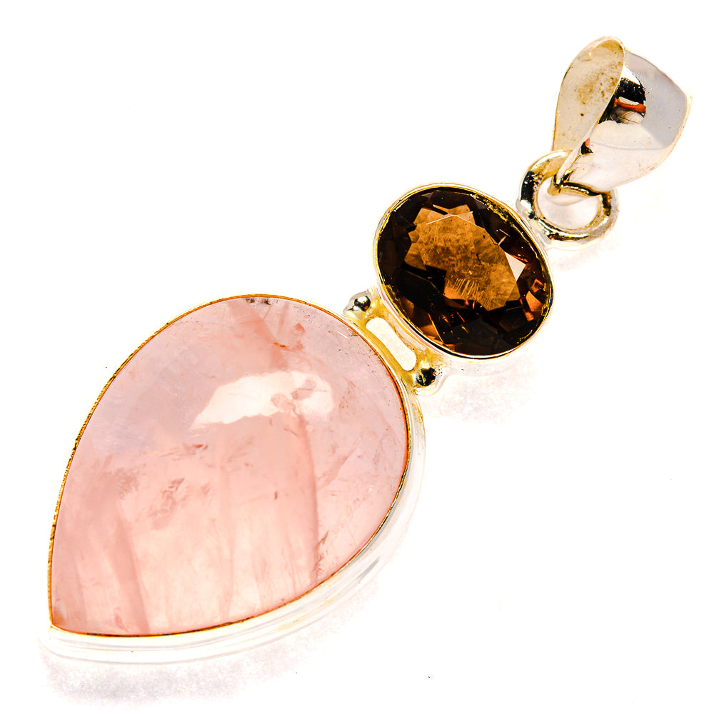 Rose Quartz Pendants handcrafted by Ana Silver Co - PD23610 - Photo 2